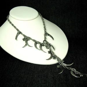 MARTHA ROTTEN PEWTER CLAW NECKLACE AND EARRINGS